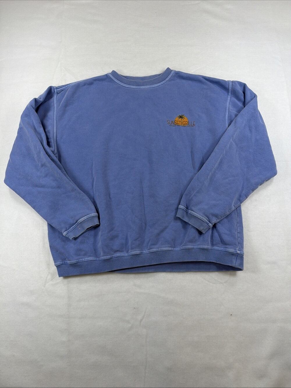 Vintage 90s Authentic Pigment Sunset Grille Ocean City MD Sweatshirt Small